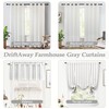 DriftAway Farmhouse Linen Lined Valance Double Layer Thermal Insulated Room