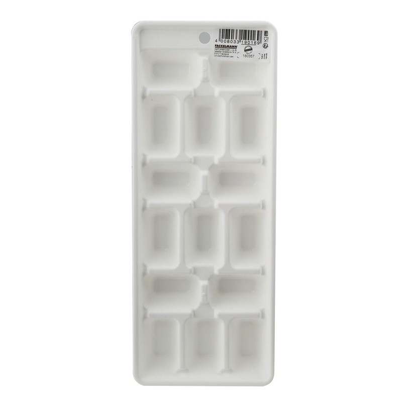 Fackelmann 19016 Plastic Ice Cube Tray for 15 Ice Cubes,