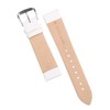 EACHE White Leather Watch Band Classical Thin Leather Watch Replacement