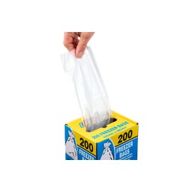 Le Cube Food and Freezer Bags 200 bags, Perfect for storing/freezing meats/seafood/pre-prepared vegetables, Size 23.5cm x 38cm