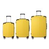 Premium 3-Piece Lemon Yellow ABS Luggage Set 20\" 24\" 28\"