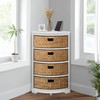 eHemco Hampton Meadows 4 Tier X-Side Corner Table Storage Cabinet