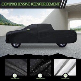 WODHMIEY Car Cover Fit for Tacoma 2004-2024,Heavy Duty Truck Cover Waterproofs All Weather Full Pickup Cover Outdoor with Cotton Liner Zipper Door 17.9x6.2x5.9 FT