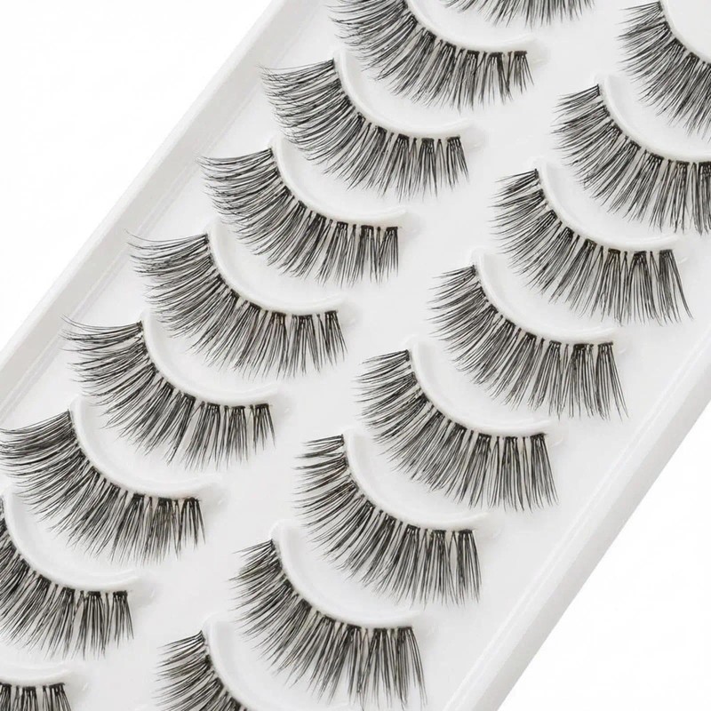 LZM 14mm False Lashes Lashes Wispy False Eye Lashes Soft