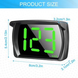 Aicharynic Head Up Display Car HUD: Digital Car Speedometer Speedometer Universal Car Head Up Display with GPS + Beidou Dual Chip for All Cars, USB Plug and Play, KMH