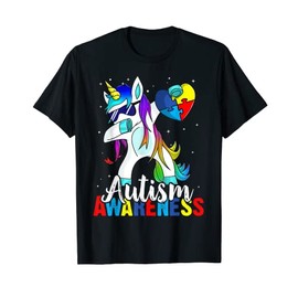 Dabbing Unicorn Autism Awareness Kids Girls Boys Be Kind Tee T-Shirt