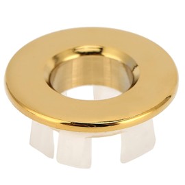 3cm/1.2in Sink Overflow Ring - Brass Material Sturdy Buckle Design Sink Basin Trim Overflow Cover Suitable for Bathroom Kitchen Basin(Gold)