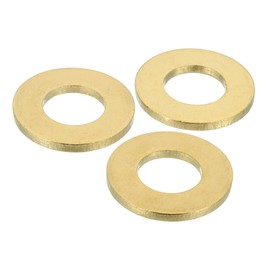 sourcing map 3 Pack Brass Flat Washer, M14 Copper Washers Crush Washer Kit Assortment, 14mm ID, 28mm OD, 2.5mm Thick for Bolts Screws Machinery Repair, Outdoor Construction