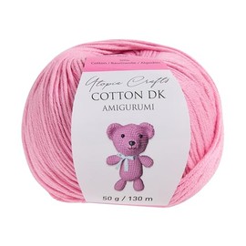Utopia Crafts Amigurumi Cotton DK Yarn for Crochet and Knitting 50% Cotton, 50% Acrylic Blended, 50g (1, Light Pink)