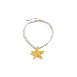 Starfish Necklace for Women Gold Starfish Necklace Silver Starfish Necklace Summer Beach Jewelry for Women (gold)