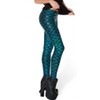 Alaroo Stretch Mermaid Print Fish Scale Leggings Tights Light Blue