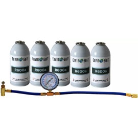 Enviro-Safe R600a, R600 Refrigerant Charging Kit w/ R600 Charging Gauge (5 Pack)