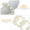 PACKOVE 4Pcs Pearl Elastic Hair Ties and Bracelets Versatile Ponytail