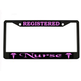 Registered Nurse Design Heavy Duty Metal Car License Plate Frame Auto Tag Holder