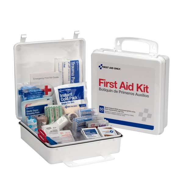 Pac-Kit First Aid Only 6088 165 Piece #50 ANSI First Aid Kit, Weatherproof Plastic Case