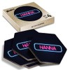 4 x Hexagon Coasters - Neon Sign Design Hanna Name
