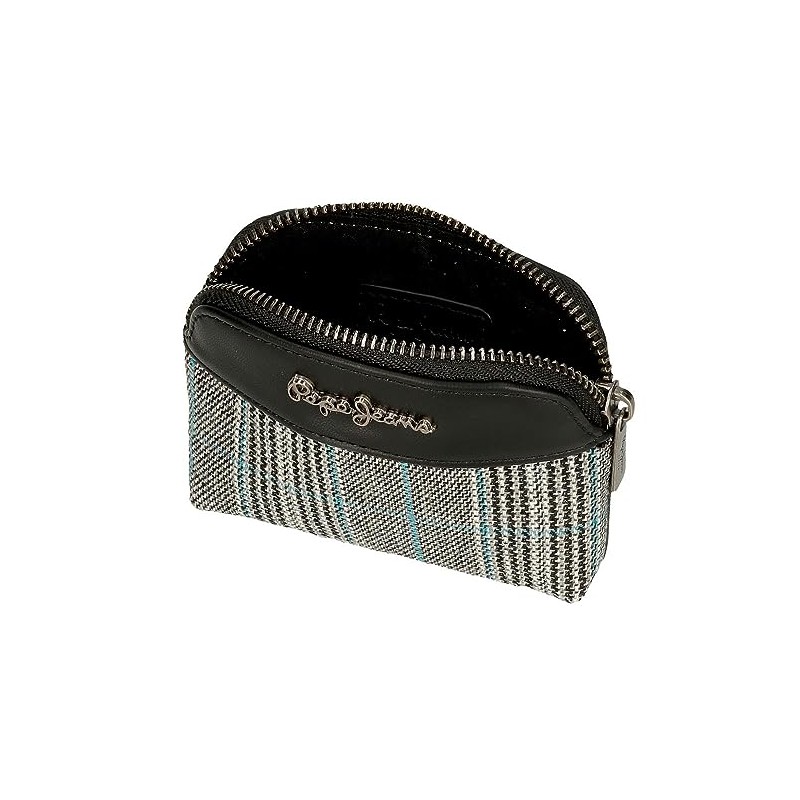 Pepe Jeans Kendra 3 Compartment Wallet Black 17.5 x 9.5
