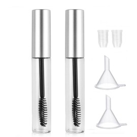 HASTHIP® Tubo de Rímel Vacío 10ml,Tubos de Delineador y Brillo Labios con Embudo y Tapón Antifugas,Botellas Transparentes Reutilizables para Aceite Ri