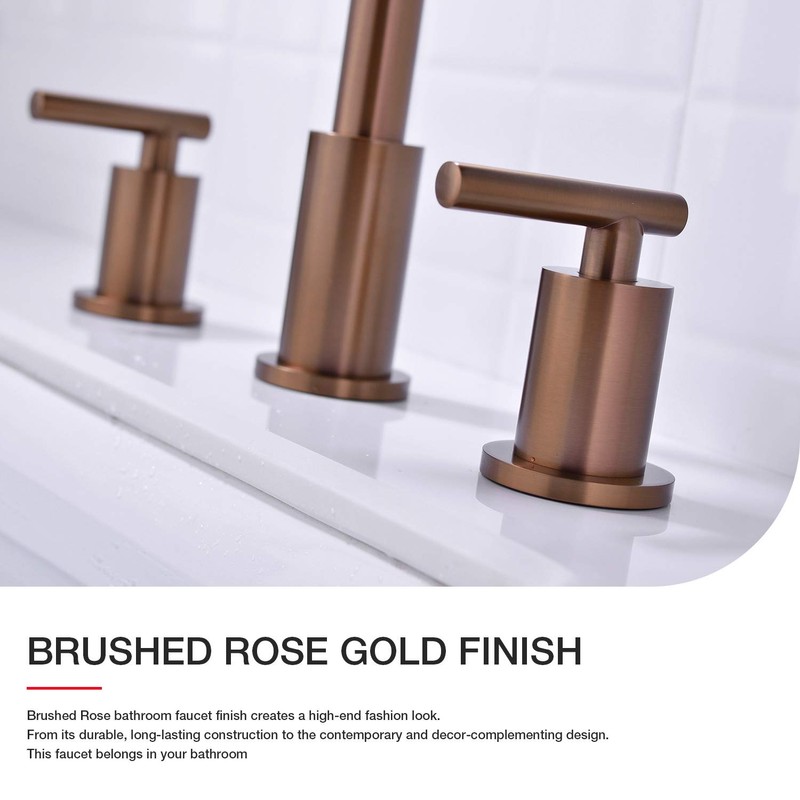 TRUSTMI 2 Handle 8 Inch Widespread Bathroom Sink Faucet with