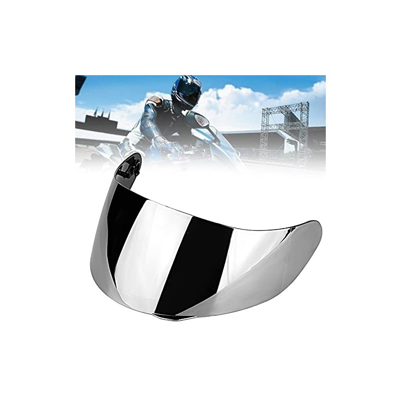 Aramox Silver Plated PC Motorcycle Wind Shield Helmet Lens Visor