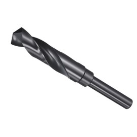METALLIXITY Drill Bit (22mm), 1/2" Reduced Shank Round M2 High Speed Steel Bits 135° Point Angle for Drilling Metal and Steel DIY Projects Nitriding Black