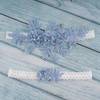 Rockreyoa Wedding Garter Lace Flowers Bridal Garter Elastic Wedding Garter
