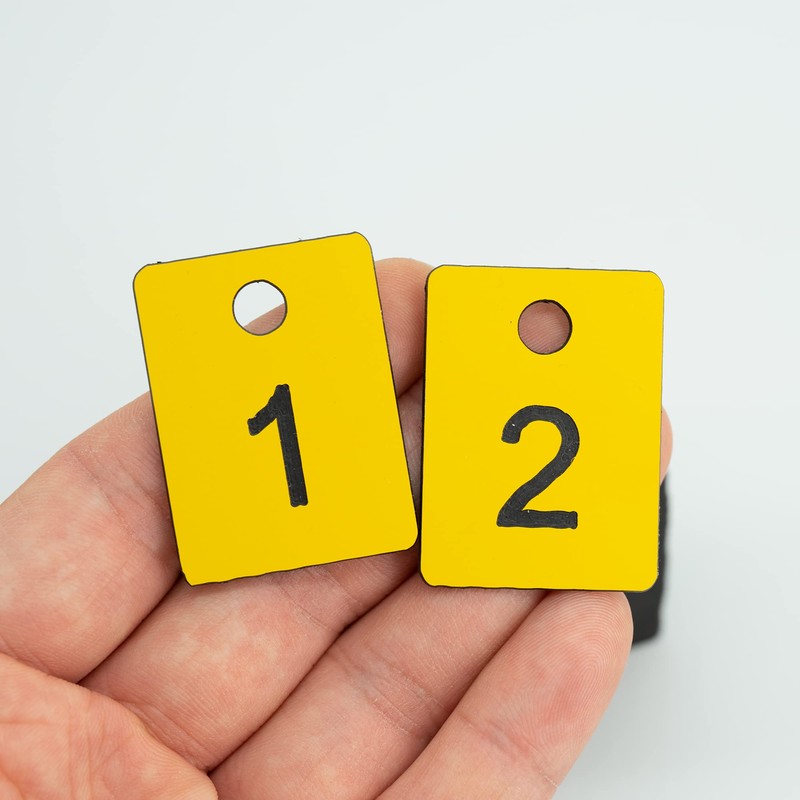 StayMax Plastic Numbered Tags Rectangle Key Number Tags Number Disc