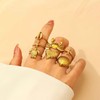 AIETUE Gold Seashell Starfish Ring Set, 7 Pcs Beach Summer