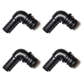 Detoria 20380-009 Quad Port Fittings for Quad Water System Pump (1/2" Hose Barb - 90° Elbow)