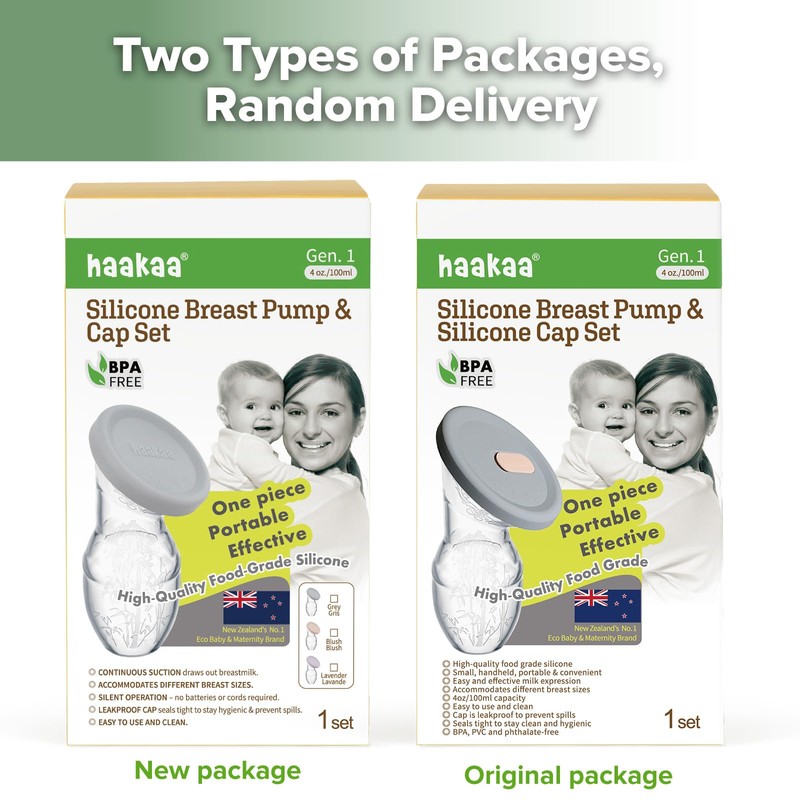 haakaa 100 ml Silicone Breast Pump with Lid, Transparent Manual