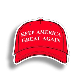 Real Sticky Trump Hat Sticker Keep America Great 2020 MAGA Car Vehicle Window Bumper Decal