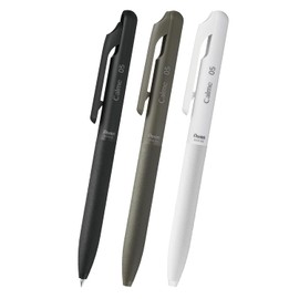 Pentel Oil Based Ballpoint Pen, Set of 3, Calme, 0.5mm, Black Ink, AMZ-BXA105ST
