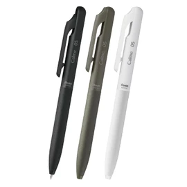 Pentel Oil Based Ballpoint Pen, Set of 3, Calme, 0.5mm, Black Ink, AMZ-BXA105ST