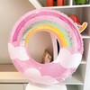 Sequin Rainbow Inflatable Swimming Ring for Adults Cloud+80 [Suitable for 35.00 Kg-55.00 Kg] 30ea