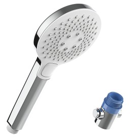 HONBOO Hand Shower with Water Stop, Shower Head with Strong Jet, Universal Massage Shower Head, Shower Head with Water Stop, Economy Shower Head, Test Winner with 4 Jet Types, Dog Shower Head, Chrome