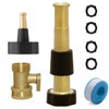Garden Hose Nozzle Bundle with Shut-Off Valve Set High-Pressure Heavy