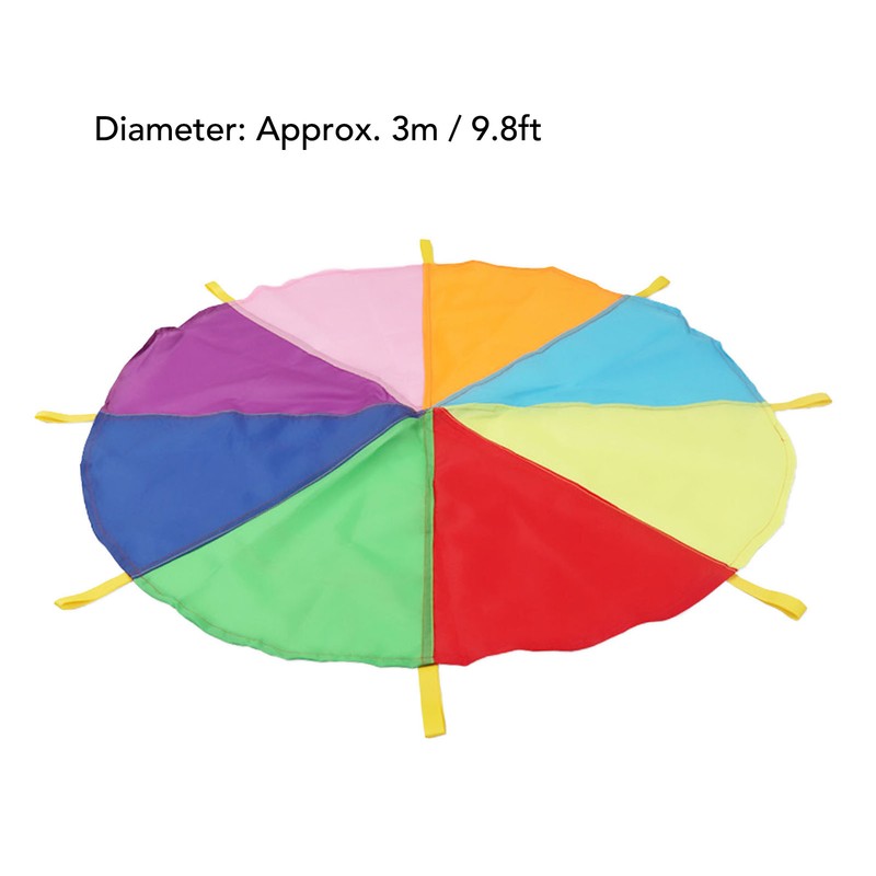 Kids Rainbow Parachute Physical Exercise Sensory Training Kindergarten Outdoor Group