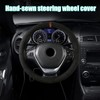 Dickno Car Steering Wheel Cover, Anti-Slip Auto Stitch on Wrap