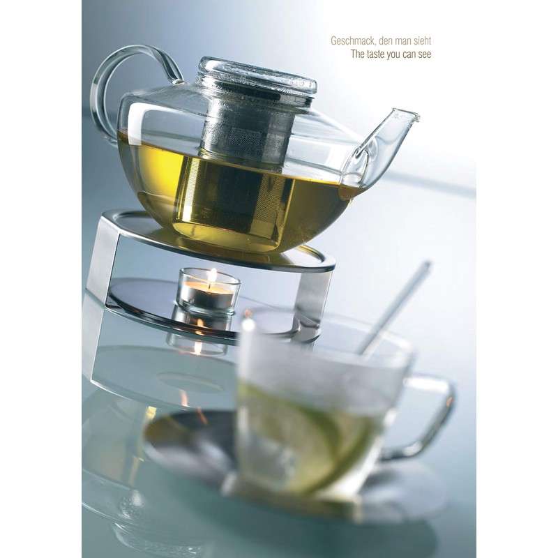 Teapot 'Opus' in simple aesthetics with stainless steel strainer, 1,2