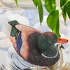 Simulation Water Floating Duck Sculpture Ornament Synthetic Resin Artware Fountain