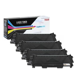 SuppliesOutlet Compatible Toner Cartridge Replacement for Brother TN660 TN-660 TN630 High Yield to use with HL-L2380DW HL-L2320D HL-L2340DW DCP-L2540DW MFC-L2700DW MFC-L2720DW Printer (Black, 4 Pack)