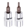 2PCS Juttzzei Hex Bit Socket, 3/8" Drive x H3 (3mm)