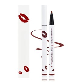 LIPLINER Matte Liquid Lipstick Pencil-Waterproof,Long Lasting,Velvet Finish,12HR Wear,Smudge Proof,for Lips Outline & Full Lip Color,14 Shades,2025 New 2-in-1 Lip Liner Liquid Pen(06#,0.02 fl oz)