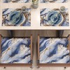MARBLELIZED - Washable American Placemats, Lilac Marble Effect Fabric Placemats,