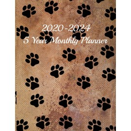 2020-2024 5 Year Monthly Planner: 8.5 X 11 Dog Lovers 5 Year Monthly agenda planner