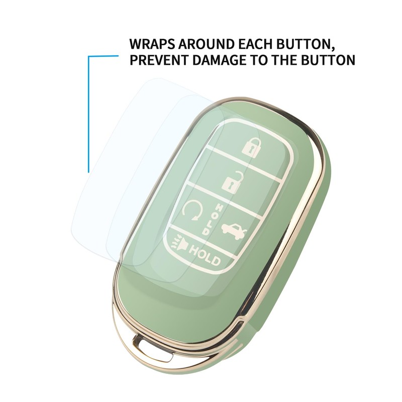 QBUC for Honda Key Fob Cover, Soft TPU Car Key