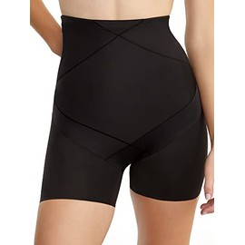 Miraclesuit Extra Firm Tummy Tuck High-Waisted 13" Bike Shorts Black L (Women's 12-14)
