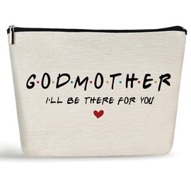 Baptism Makeup Bag Gift for Godmother To Be, New Godmother Gift, To Be Godmother Makeup Bag, Friends TV Show Gift, Baby Shower Gifts for First Time Godmother, Makeup Bag Gift for New Godmother