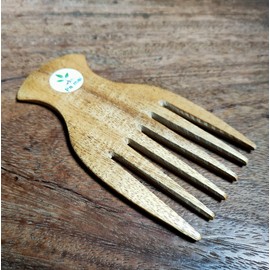 Pa Mai Wood Beard Pick Comb For Afro Black Mens Hair Pick Wide Tooth Wooden