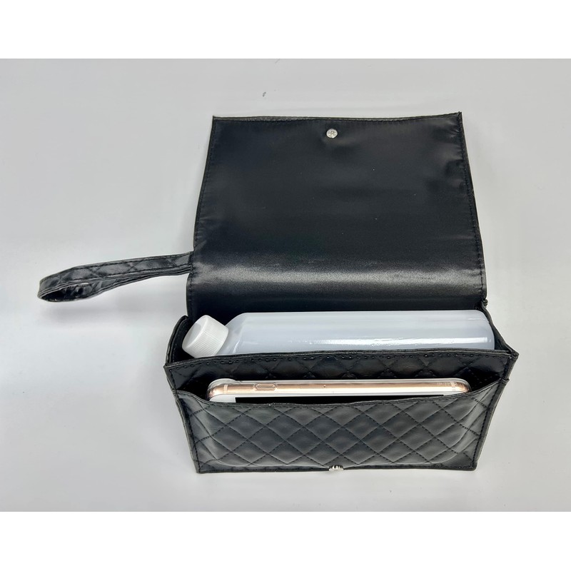Binocktails Clutch Purse with Flask (Black), Holds 26 oz (800